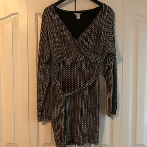 Black and Cream knitted dress